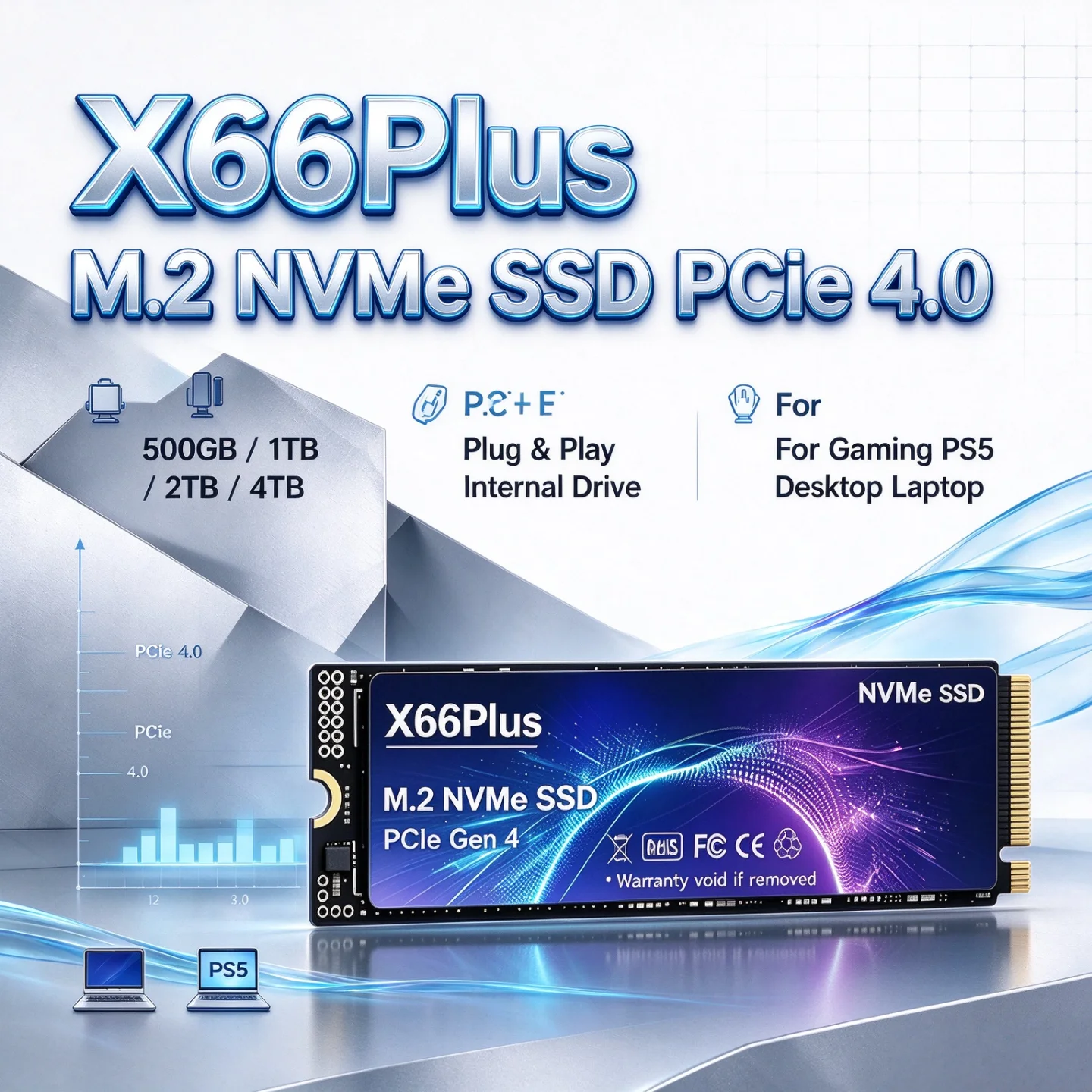M.2 Nvme 4Tb Pcie 4.0 Ssd - NVMe M.2 SSD PCIe 4.0 X66Plus