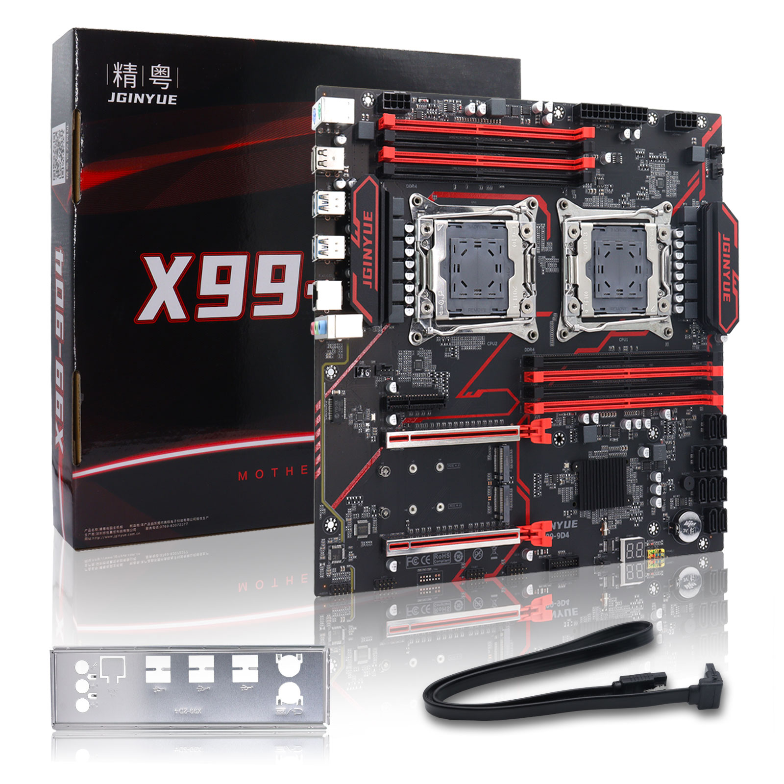 X99 Dual Cpu Motherboard Combo - JGINYUE X99‑9D4 Dual LGA2011‑3 Płyta główna