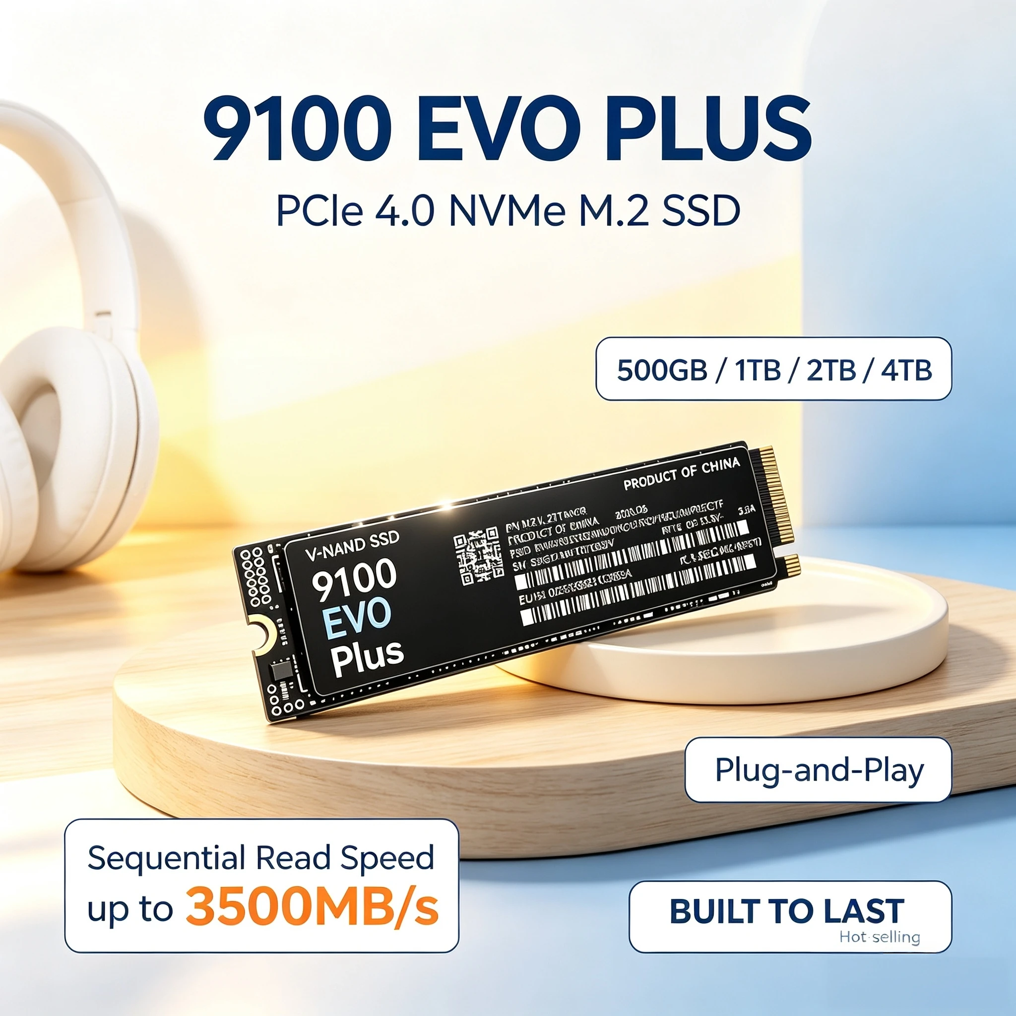 M.2 Nvme 4Tb Pcie 4.0 Ssd - 9100 EVO PLUS M.2 NVMe SSD
