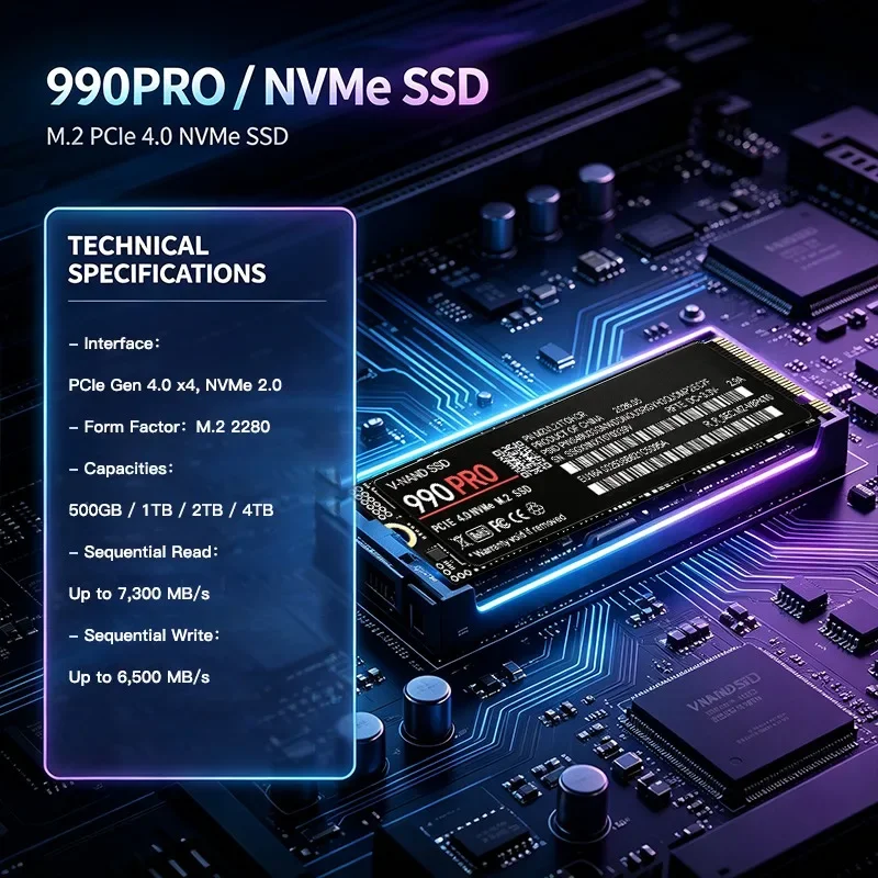 Oryginalny dysk SSD 990 PRO M. – M.2 Nvme 4Tb Pcie 4.0 Ssd recenzja i cena